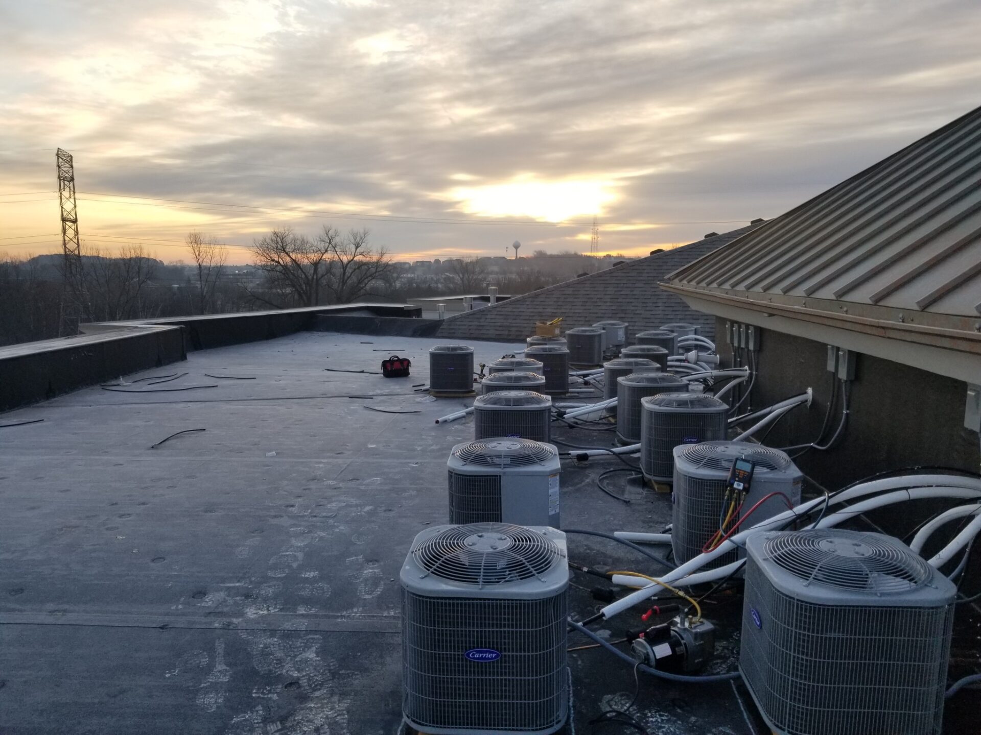 Poplar Creek condenser install