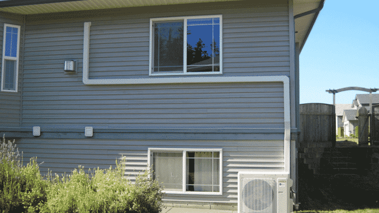 Mini split install on house Mini-Split Installed on a House